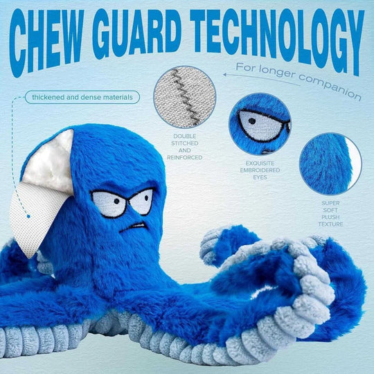 Squeaky Plush Dog Toy with Crinkle and Chew Features