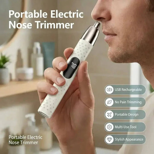 Unisex USB Rechargeable Nose and Ear Hair Trimmer