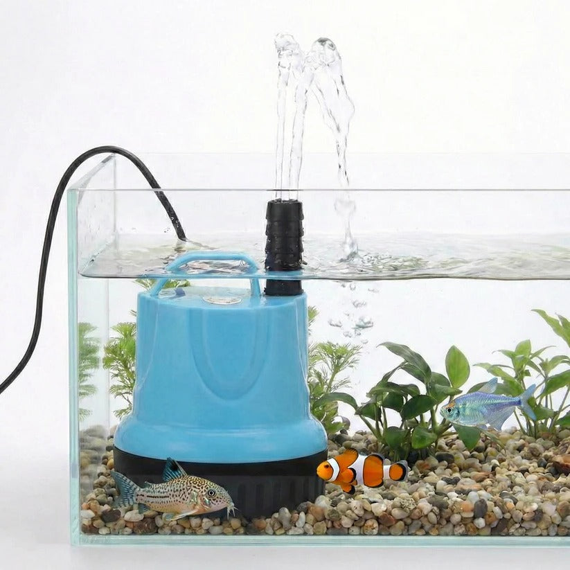 Submersible Aquarium Water Pump with Built-In Filter for Fish Tank