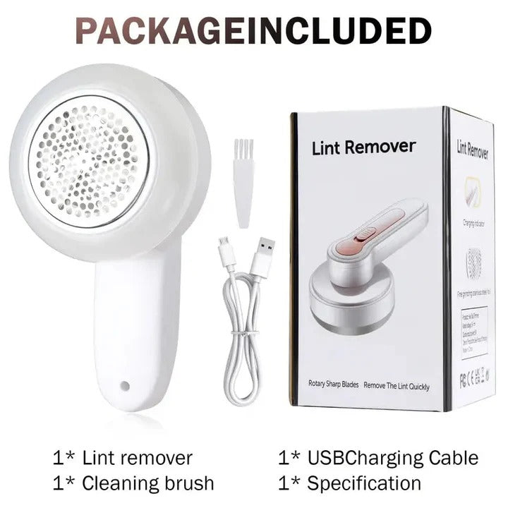 Electric Lint Remover with Rechargeable Battery for Garments and Upholstery