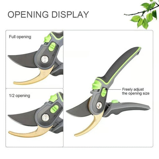 Steel Blade Pruning Shears with Ergonomic Grip for Easy Cutting