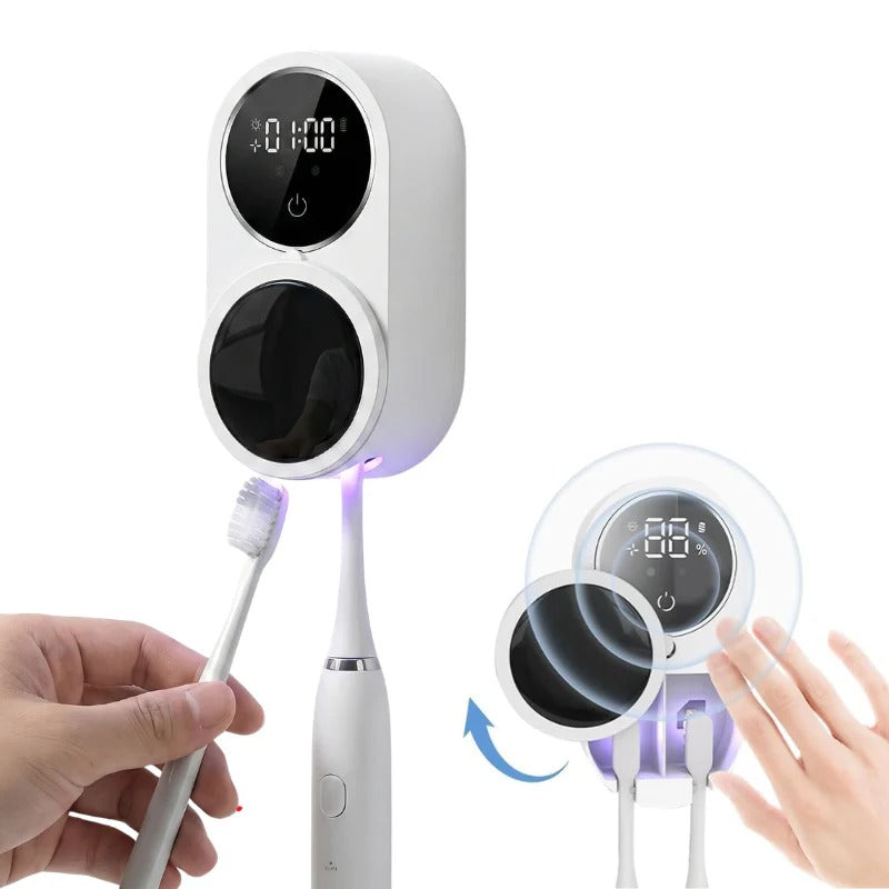 Wall Mount UV Toothbrush Holder with Touchless Sensor Organiser