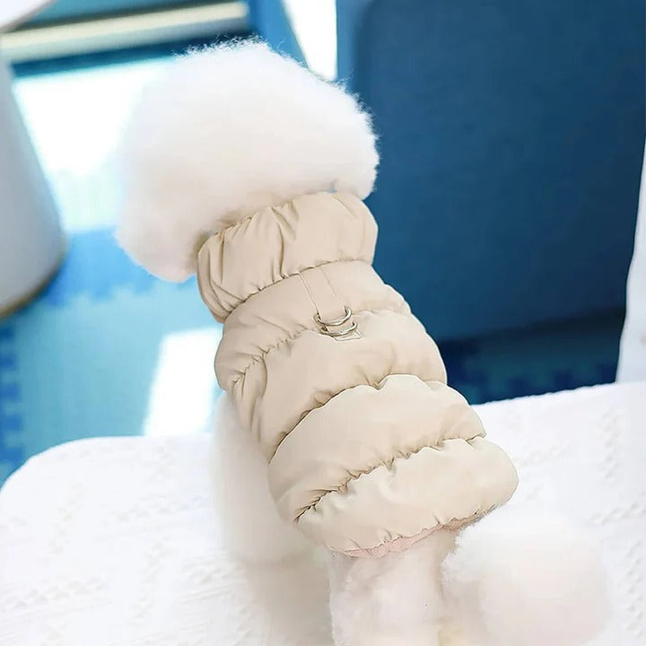 Winter Jacket with Integrated Leash Ring for Dog and Cat