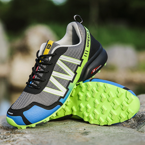 Summit Climber Hiking Boots in Blue and Green
