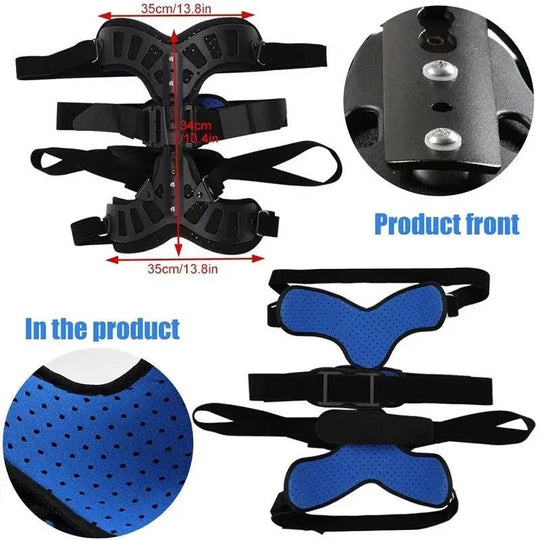 Adjustable Spinal Support Brace with Height Control and Posture Support