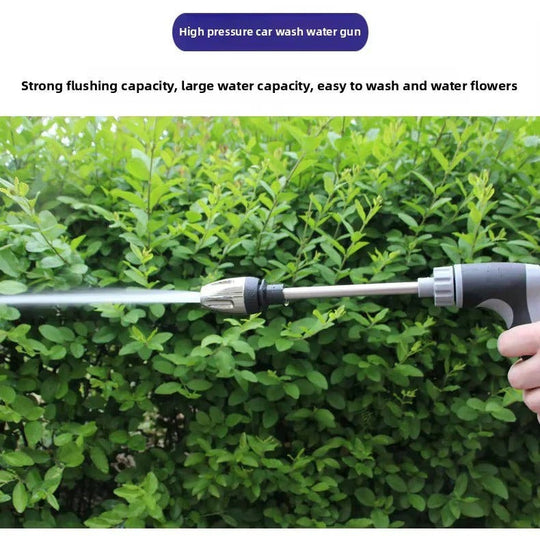 Stainless Steel Garden Hose Nozzle with Long Handle and Spray Modes