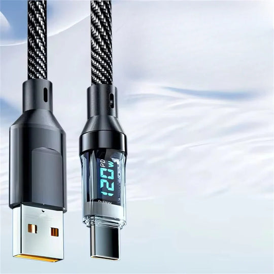 Type C Fast Charging Cable with LED Power Display