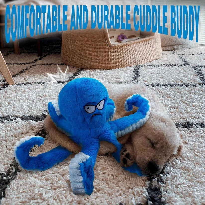 Squeaky Plush Dog Toy with Crinkle and Chew Features