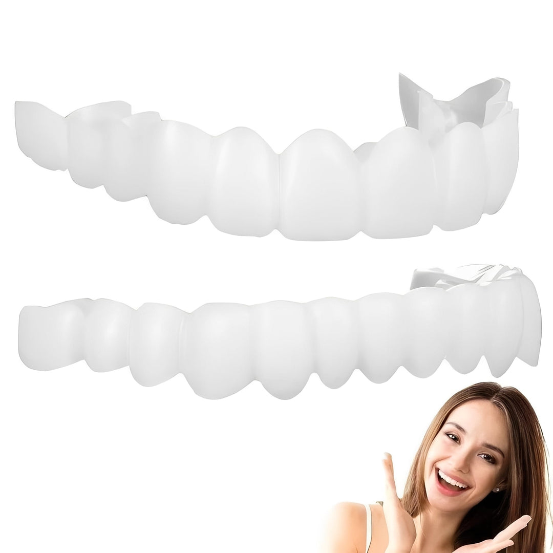 Snap-On Cosmetic Tooth Covers for Adults, 2 Piece Set