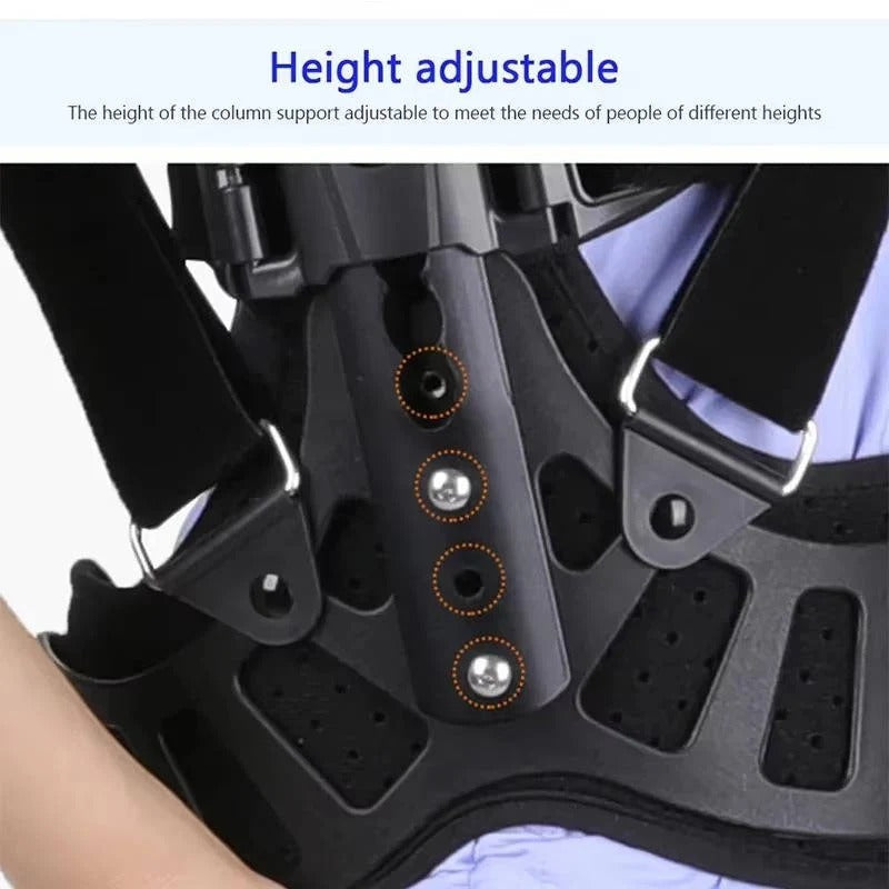 Adjustable Spinal Support Brace with Height Control and Posture Support
