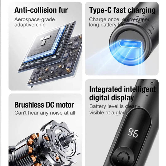 Unisex USB Rechargeable Nose and Ear Hair Trimmer