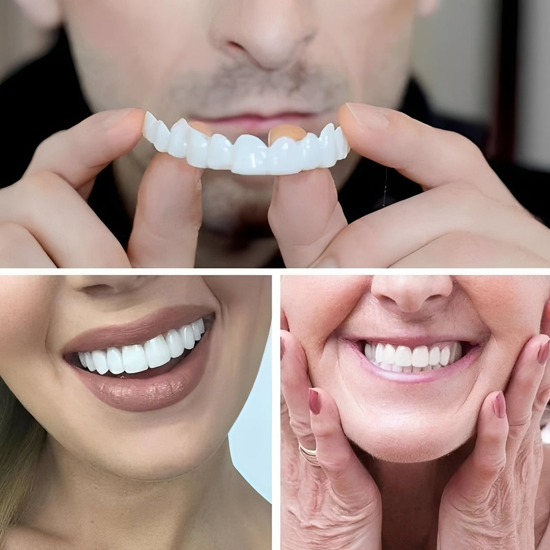 Snap-On Cosmetic Tooth Covers for Adults, 2 Piece Set