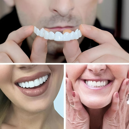 Snap-On Cosmetic Tooth Covers for Adults, 2 Piece Set