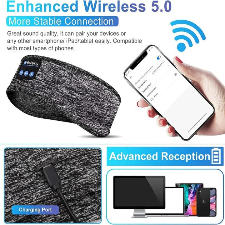 Wireless Sleep Headband and Sports Headphones for Workouts