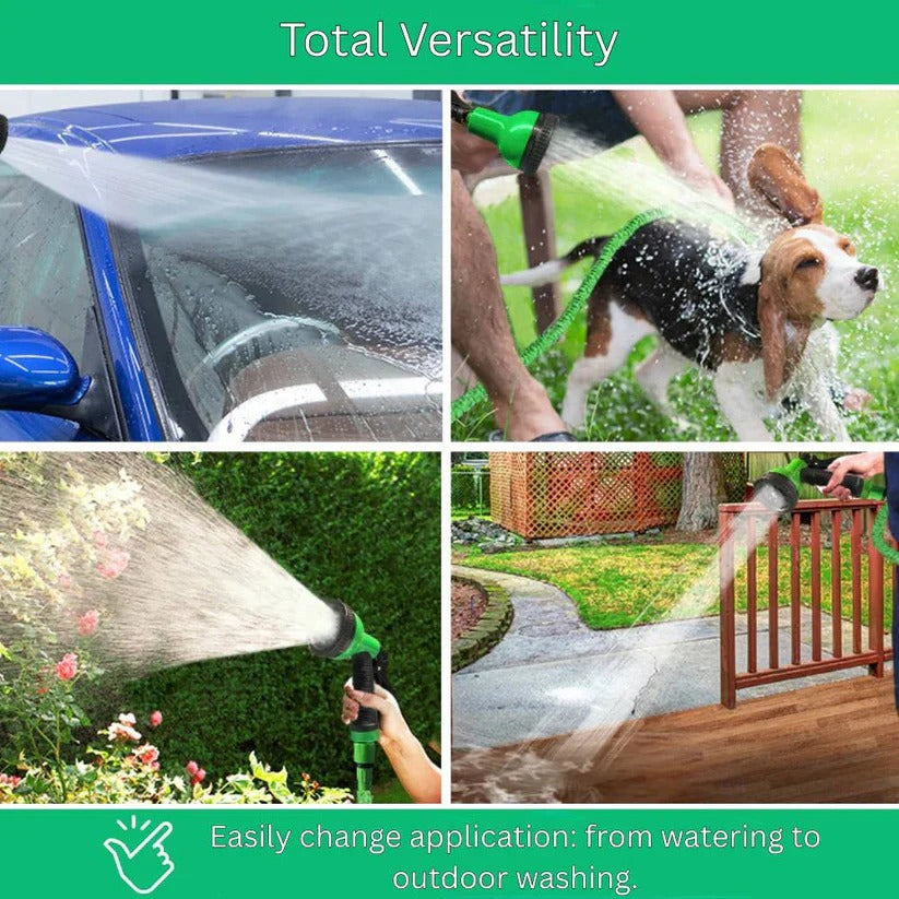 Flexible Expandable Garden Hose with 10 Nozzle Settings