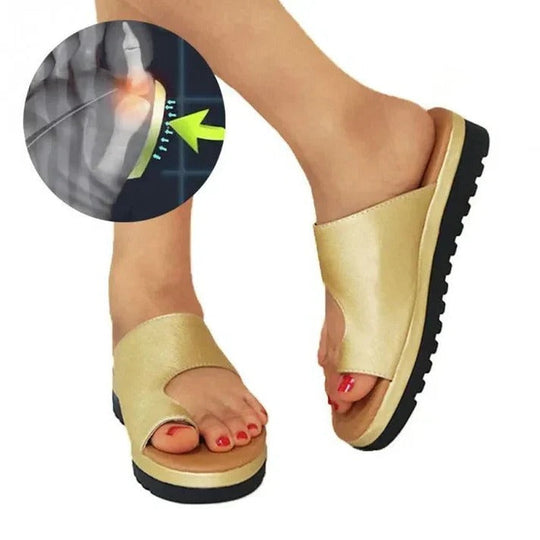 Women's Thick Sole Platform Sandals with Toe Ring Strap and Suede Upper Finish