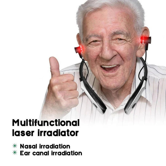 Rechargeable 650nm Red Light Device with Dual Ear and Nasal Probes