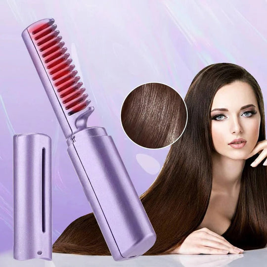 Cordless Ceramic Hair Styling Brush with Frizz Control