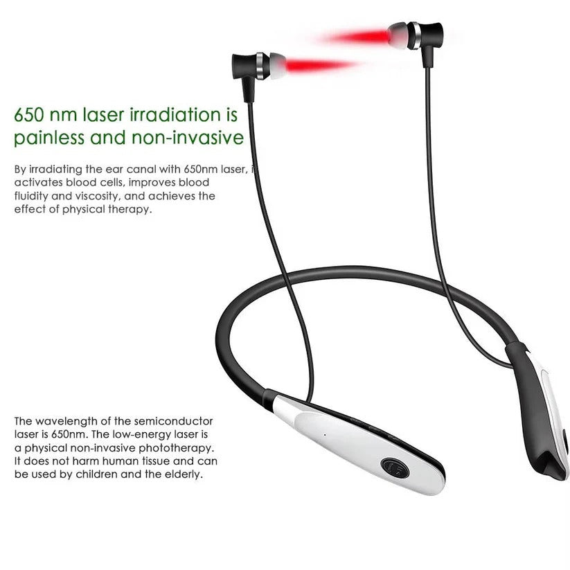 Rechargeable 650nm Red Light Device with Dual Ear and Nasal Probes