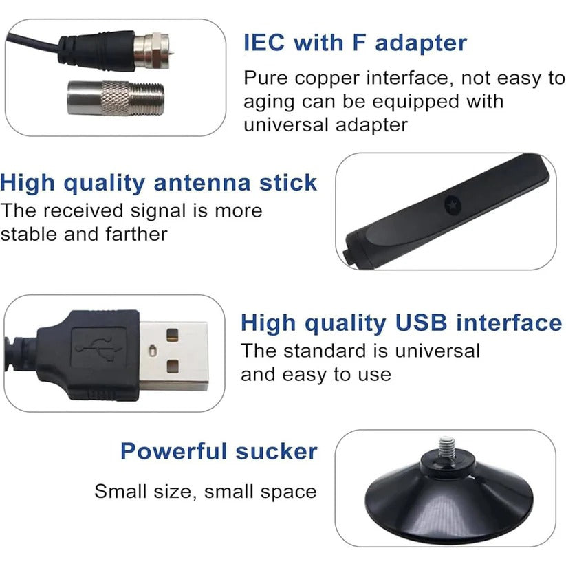 Amplified Indoor Digital TV Antenna for Local Channel Reception
