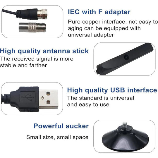 Amplified Indoor Digital TV Antenna for Local Channel Reception