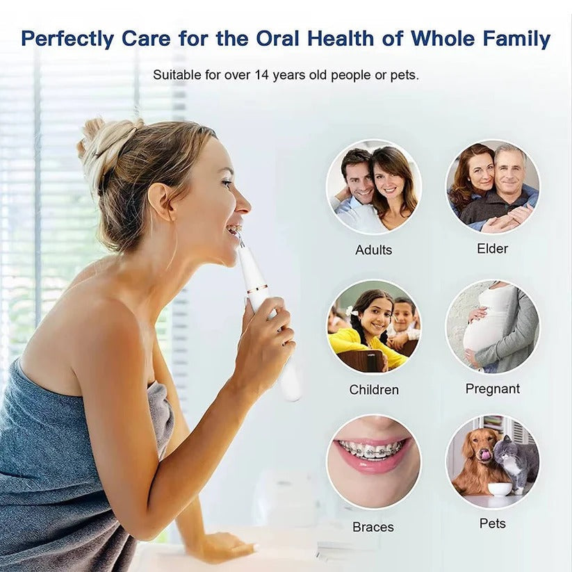 USB Rechargeable Dental Cleaning Kit with LED Light