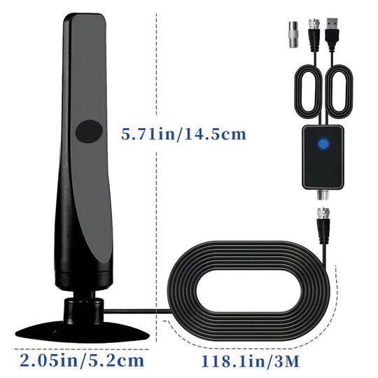 Amplified Indoor Digital TV Antenna for Local Channel Reception