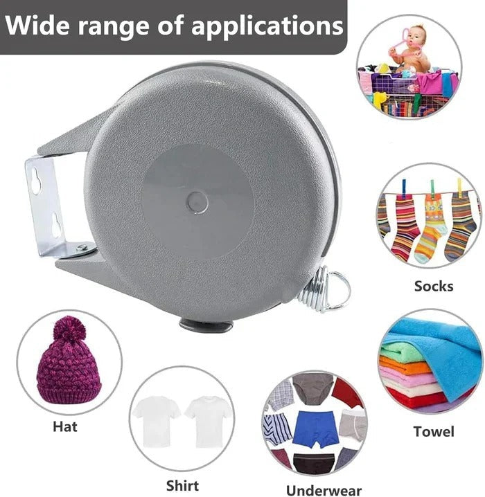 Wall Mounted Washing Line, Retractable Drying Line