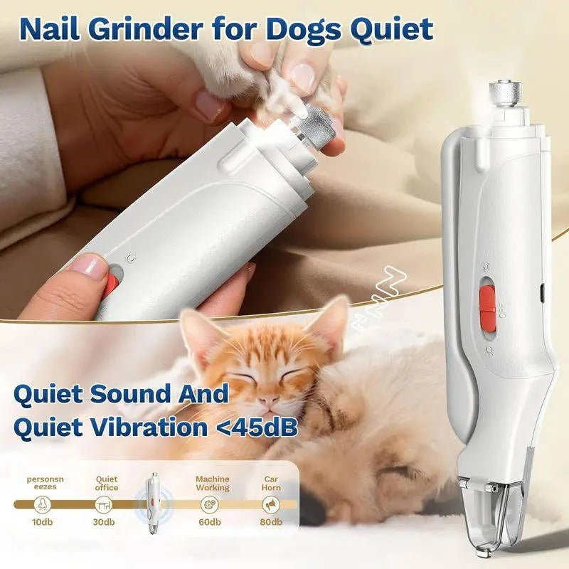 Rechargeable Dog and Cat Nail Grinder with Low Noise Operation