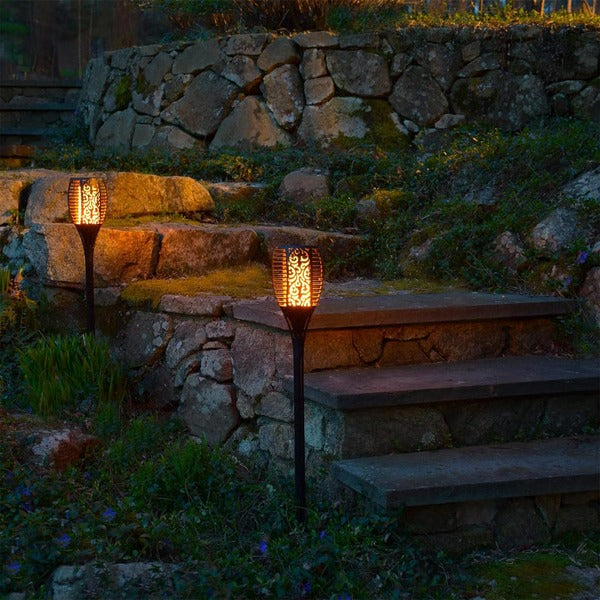 Solar Flame Torch Lights, Set of 2