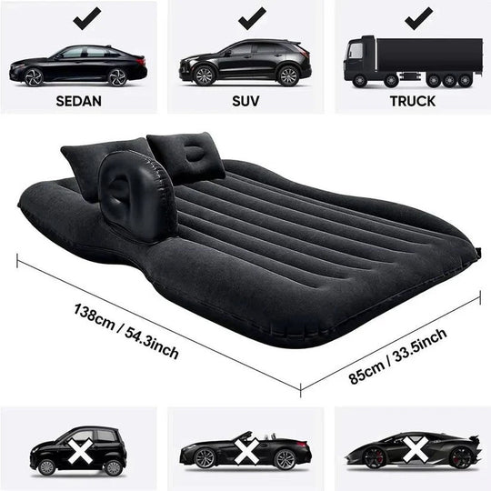 Inflatable Car Backseat Air Mattress for SUV, Truck and RV