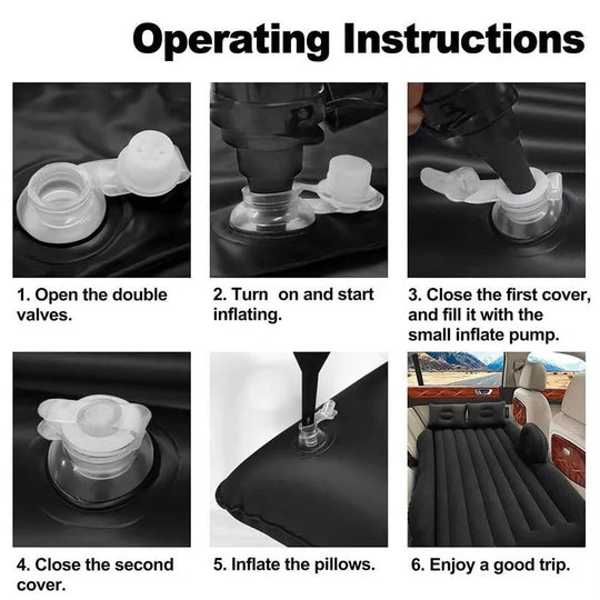 Inflatable Car Backseat Air Mattress for SUV, Truck and RV