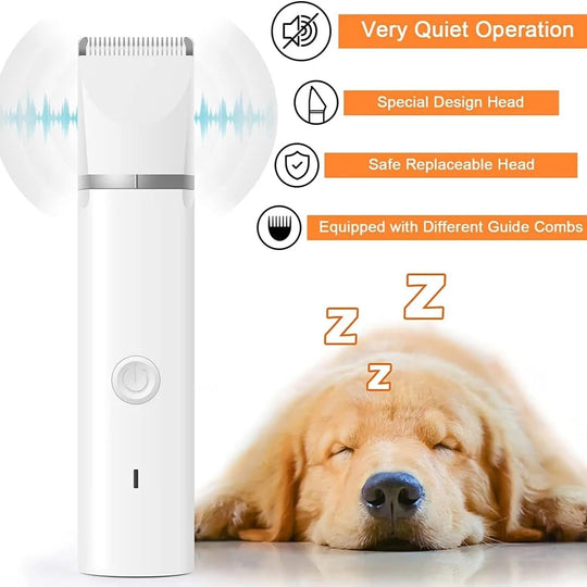 Cordless Pet Grooming Set with Clipper and Nail Grinder