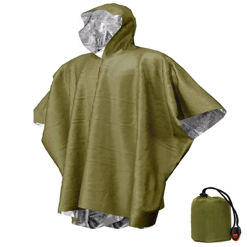Unisex Reversible Rain Poncho Set for Hiking and Outdoor Use, Pack of 2