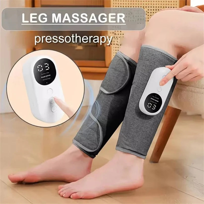 Cordless Air Compression Leg Massager with Heat and Remote