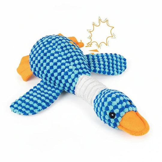 Dog Chew Toy with Plush Material and Built-In Squeaker