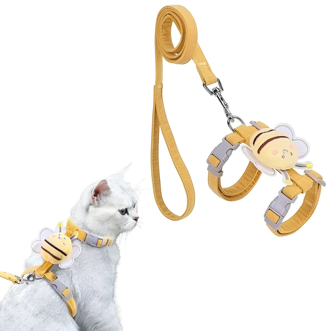 Cat Harness and Collar with Adjustable Straps