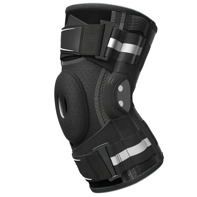 Knee Compression Sleeve with Lateral Stabilizers for Running and Basketball Support