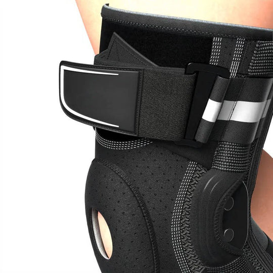 Knee Compression Sleeve with Lateral Stabilizers for Running and Basketball Support