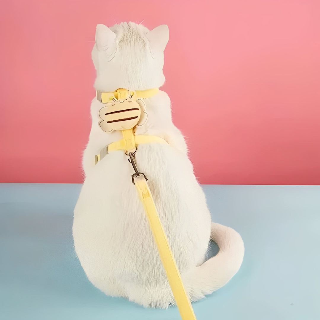 Cat Harness and Collar with Adjustable Straps