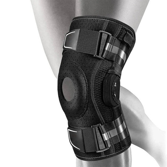 Knee Compression Sleeve with Lateral Stabilizers for Running and Basketball Support