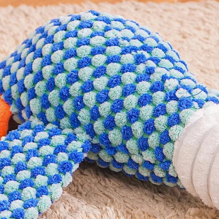 Dog Chew Toy with Plush Material and Built-In Squeaker