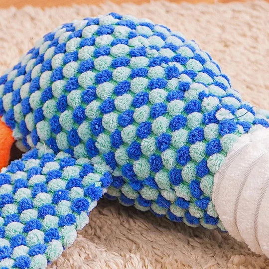 Dog Chew Toy with Plush Material and Built-In Squeaker