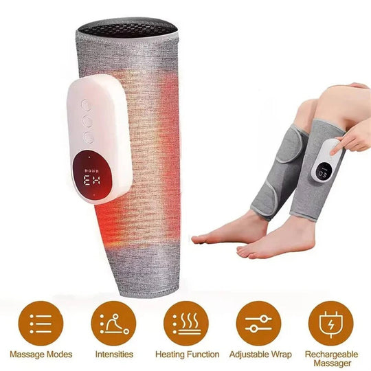 Cordless Air Compression Leg Massager with Heat and Remote