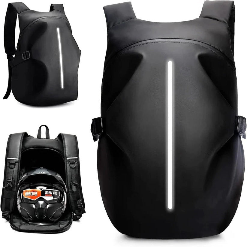 Motorcycle Helmet Backpack 40L with Laptop Pocket and Reflective Strips
