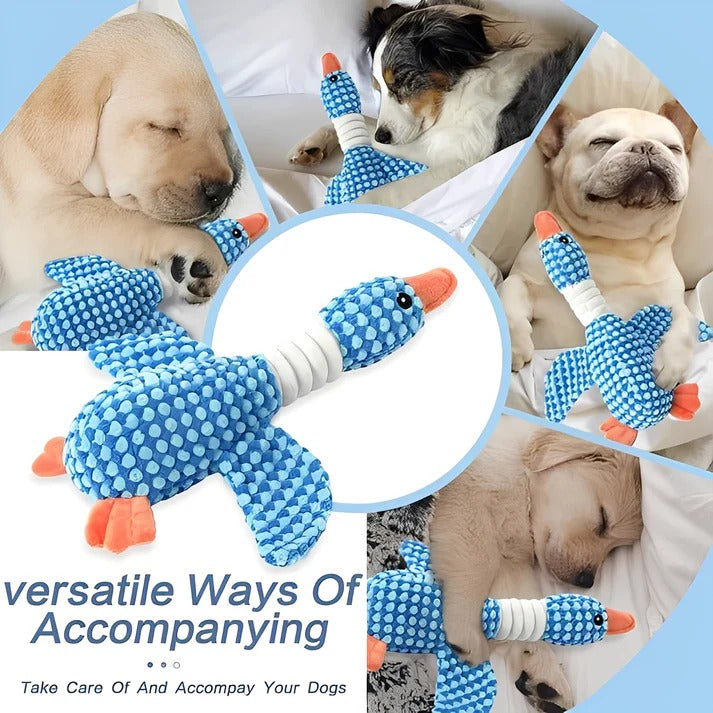 Dog Chew Toy with Plush Material and Built-In Squeaker