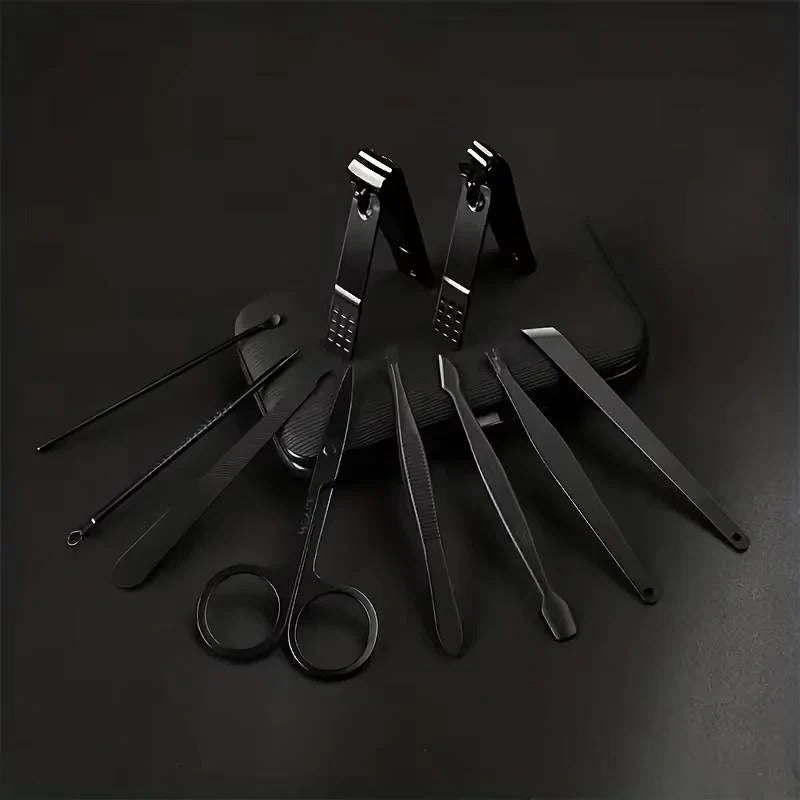 Stainless Steel Manicure and Pedicure Nail Clipper Set with Travel Wallet, 24 Piece