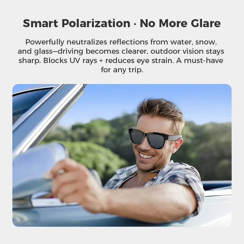 Smart Glasses with Built-In Video Camera and Bluetooth Audio