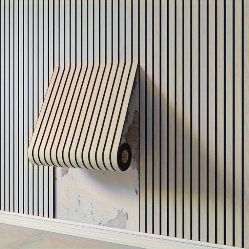 Peel and Stick 3D PVC Wall Panels with Textured Wood Grain Finish