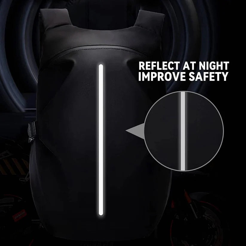 Motorcycle Helmet Backpack 40L with Laptop Pocket and Reflective Strips